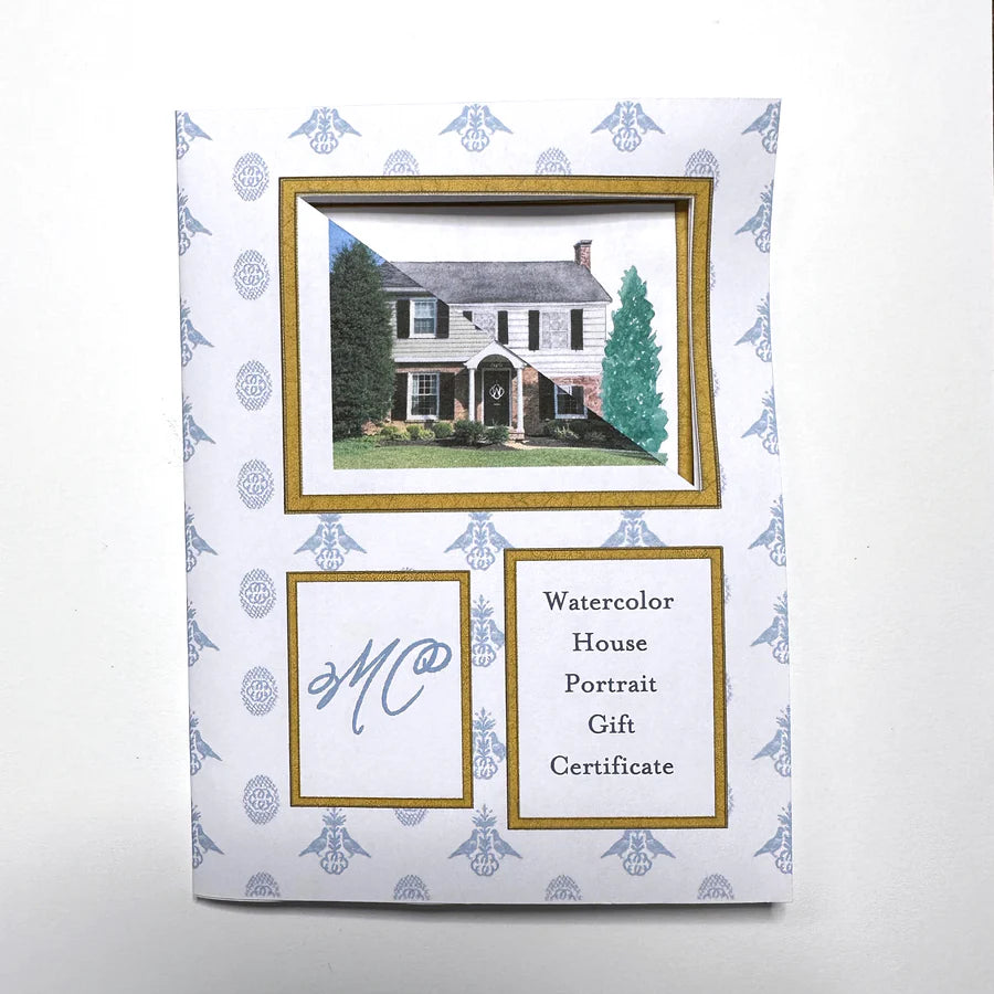 Gift Certificate - Classic Watercolor House Portrait